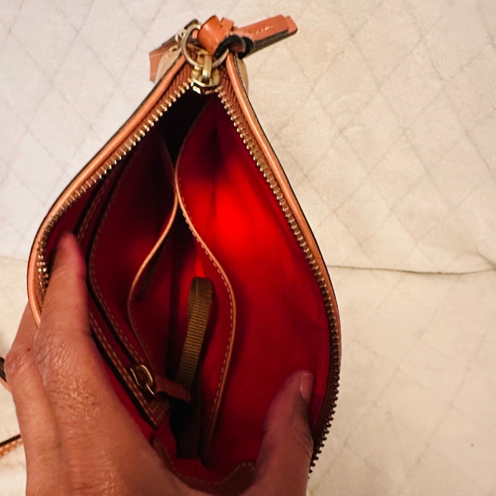 SOLD!!!!Dooney & Bourke Brown Crossbody Bag with Zipper Accents-SOLD!!!! - Picture 6 of 8